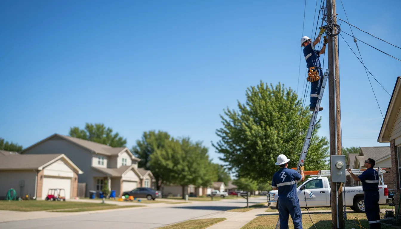 Residential electrician providing installation services in Colleyville, TX